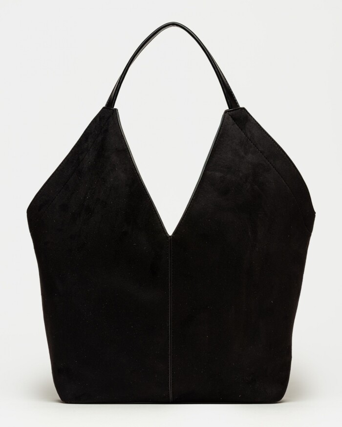 Bolso Josephine en efecto gamuza Negro