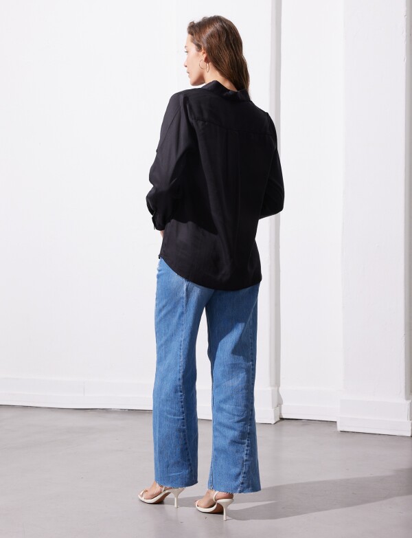 Camisa Bolsillos NEGRO