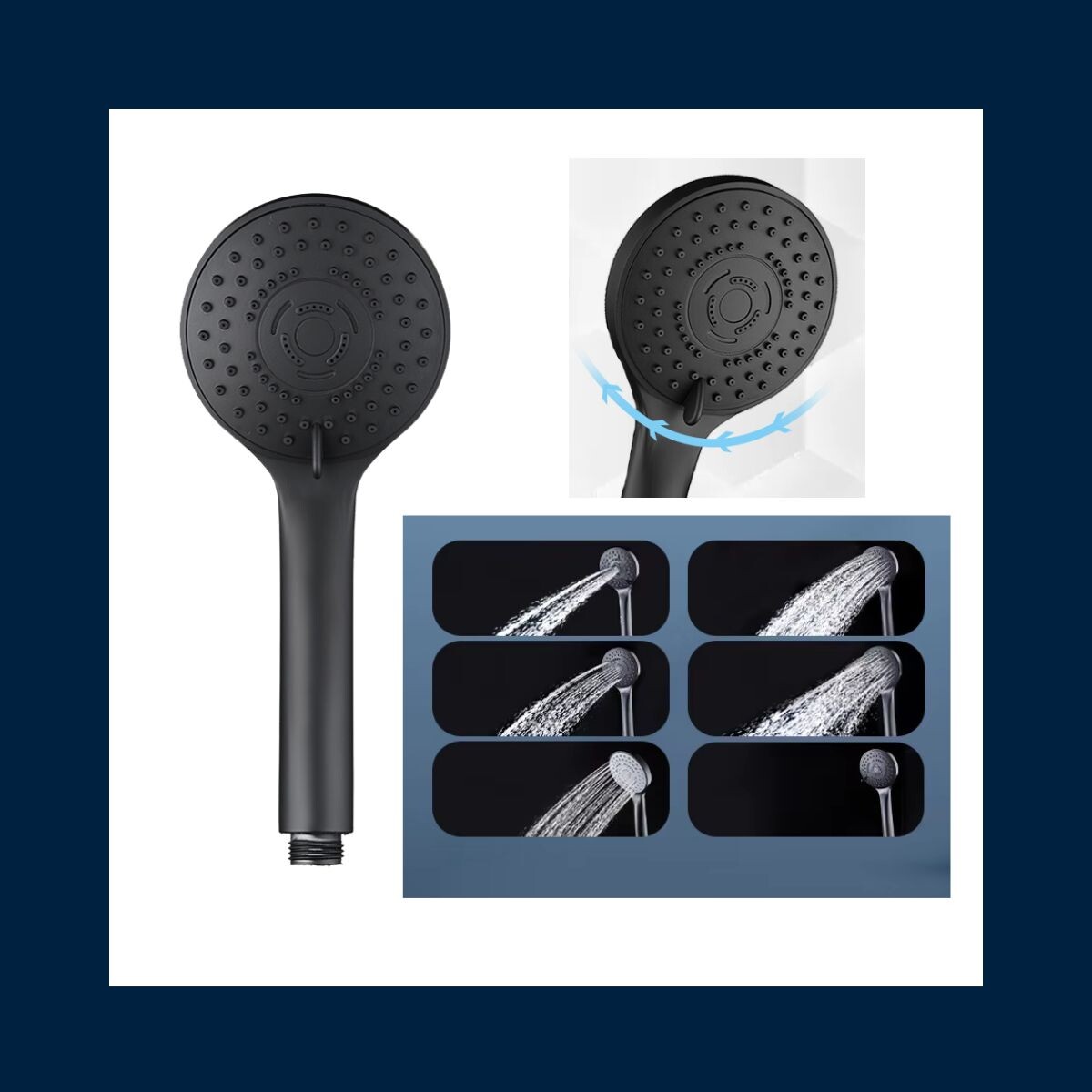 Kit Monocomando de Ducha sin Transferencia Negro Wico Kit Monocomando De Ducha Sin Transferencia Negro Wico