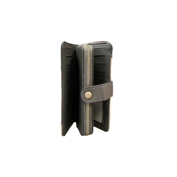 Billetera de dama larga combinada Suela con beige