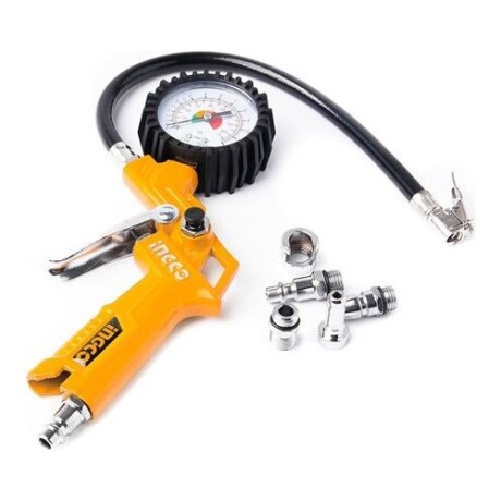 Inflador con manómetro Ingco para autos motos y bicicletas Inflador con manómetro Ingco para autos motos y bicicletas