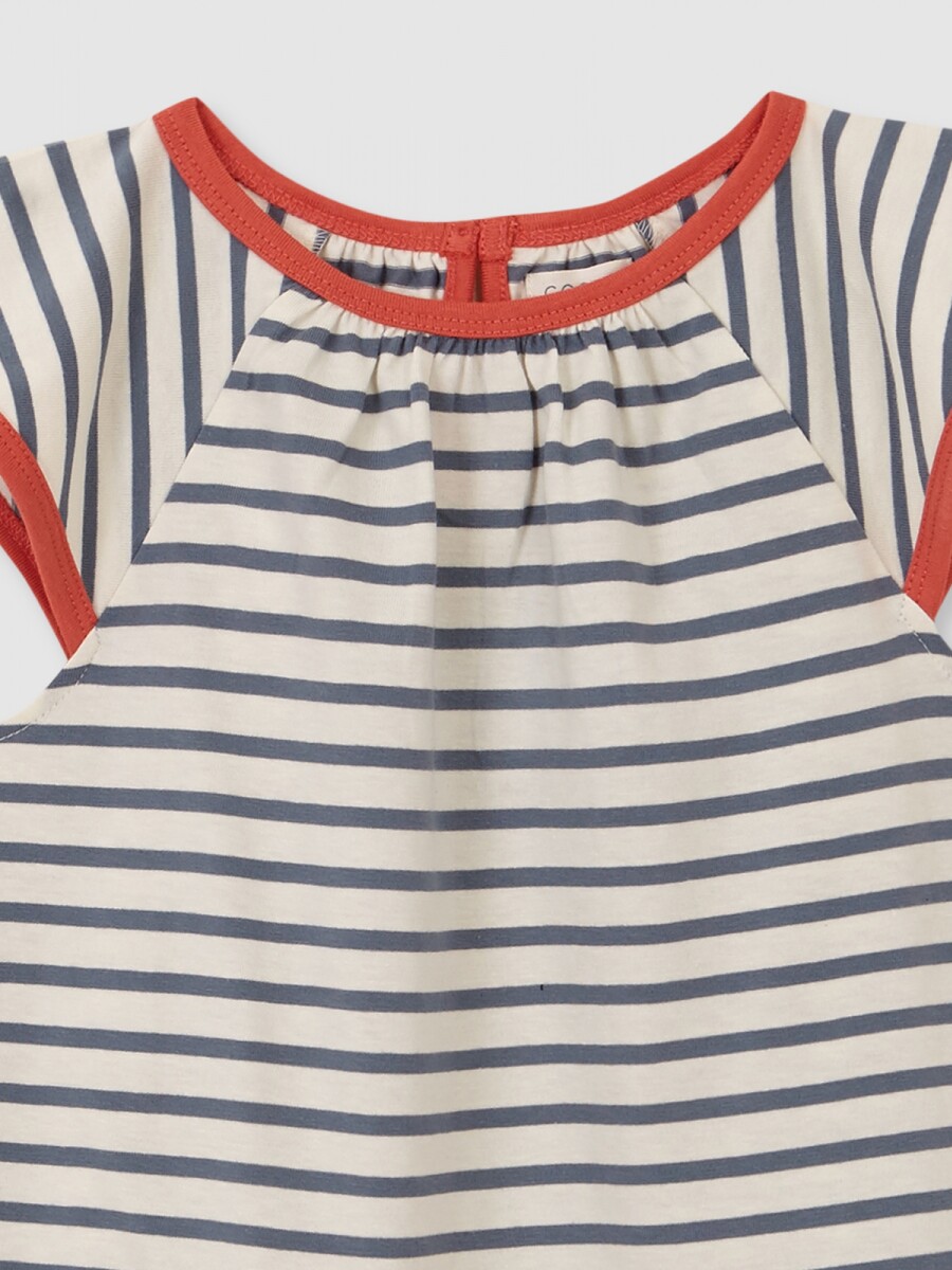 Camiseta De Rayas Blanco