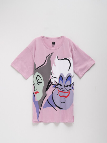 Camiseta manga corta estampada Ursula Disney- Lila