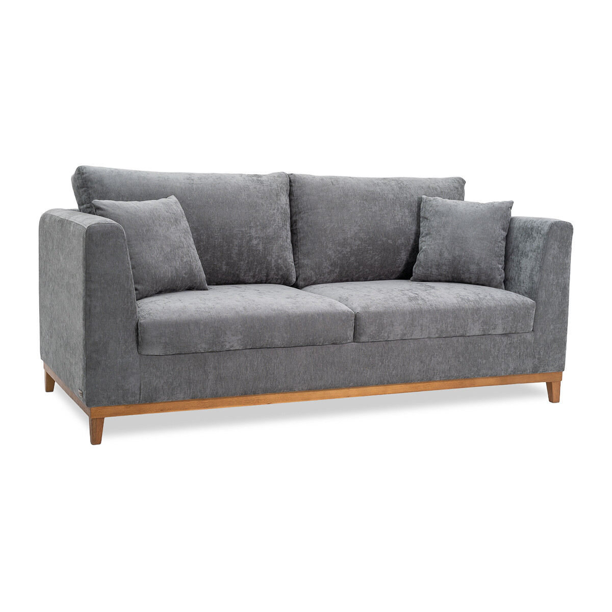 Sofá Belfast - Tela Microfibra - 3 cuerpos - 2222 (Grafito) 