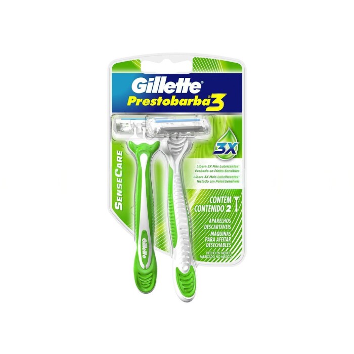 GILLETTE PB3 SENS CARE MAQUINA PACK X 2 única