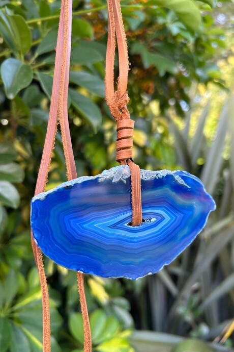 Mini agata necklace Azul