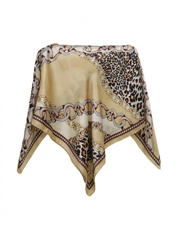 Poncho Saten Cadenas BEIGE/MULTI