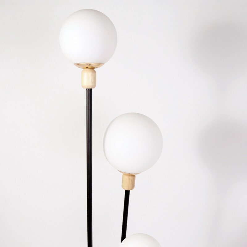 LAMPARA LED TRIPLE BCA C/BASE METAL NEGRO 25X157CM Unica