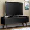 Rack para TV Lumax 2 puertas rustico 55 pulgadas Negro