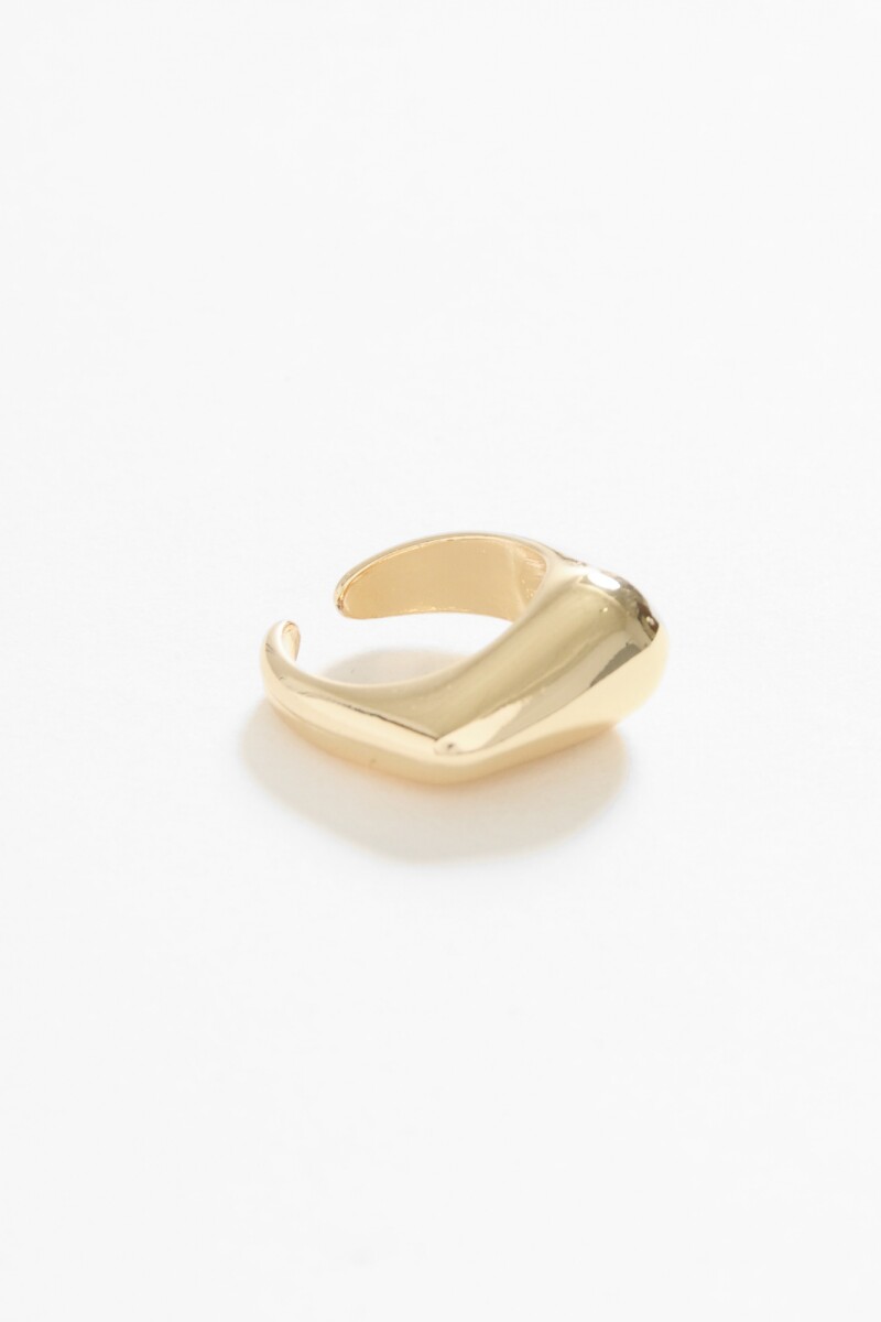 Anillo bold wavy dorado