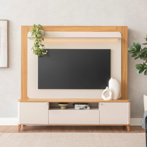 Modular para Tv Munique Nature/Blanco Modular para Tv Munique Nature/Blanco