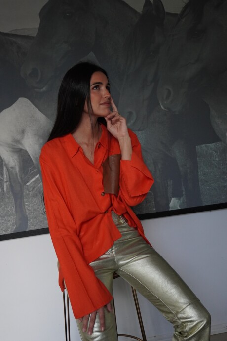 Pocket Shirt Naranja Cuero
