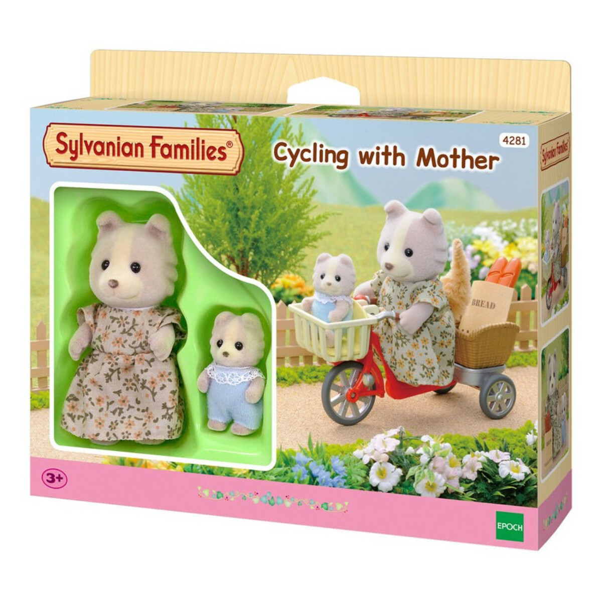 Sylvanian Families Bici + Mama + Hijo Perro Juguete Niños 