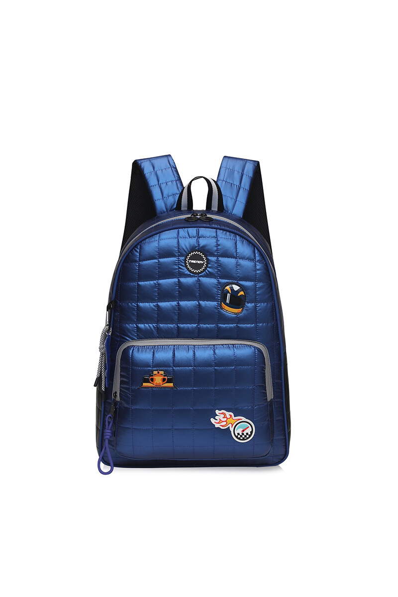 Mochila puffer Azul