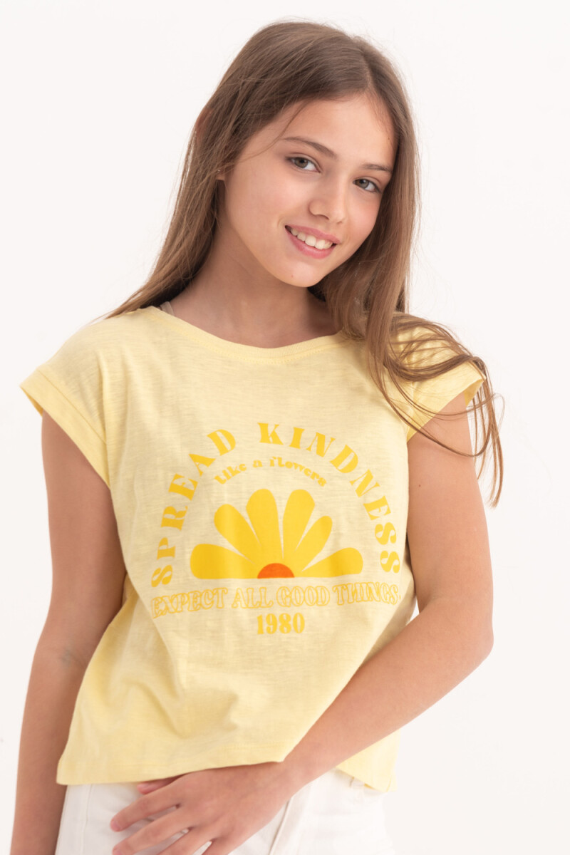 Remera manga corta Good amarillo