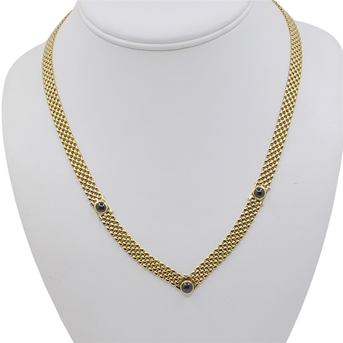 Gargantilla En Oro 18K Y Zafiros 