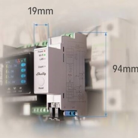 Medidor Monofasico Shelly Pro EM-50 Pm Wi-fi Din 001