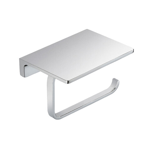 PORTA ROLLO METALICO PARA BAÑO DE PARED LINEA CROMO BRILLO CROMO