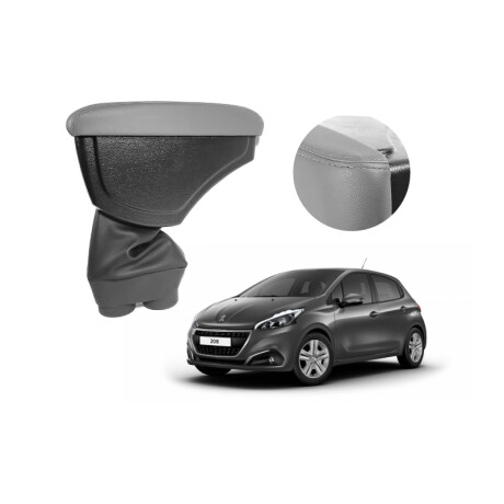 Apoya Brazos Peugeot 208 12/20 - Cuero Sintético Gris C/ Linea Gris Apoya Brazos Peugeot 208 12/20 - Cuero Sintético Gris C/ Linea Gris