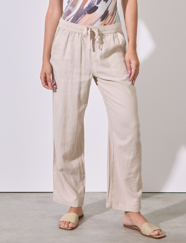 Pantalon Lino BEIGE