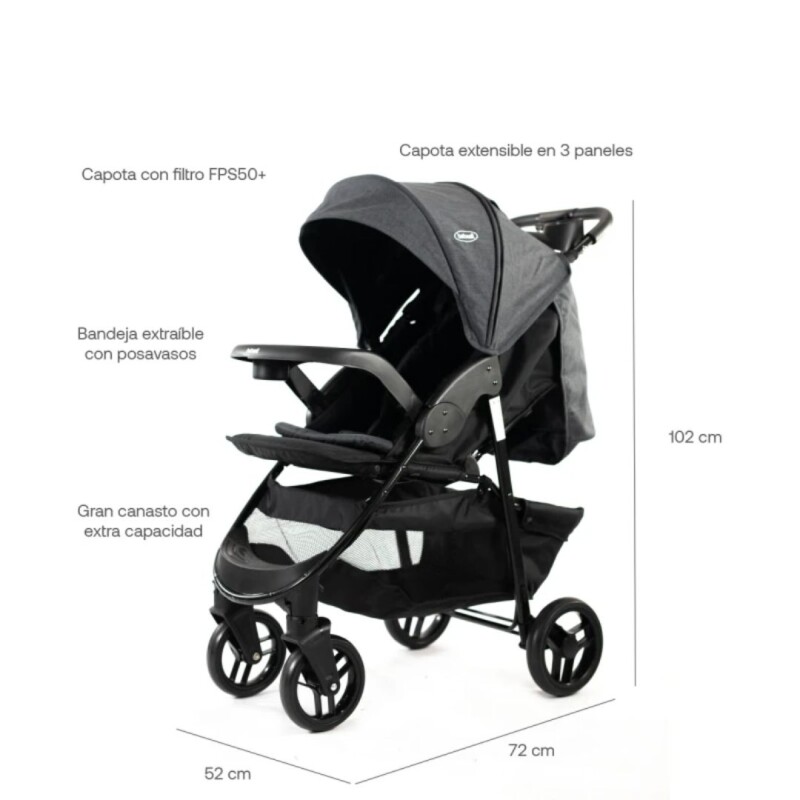 Coche Sienna Travel Sytem Bebesit Gris Coche Sienna Travel Sytem Bebesit Gris