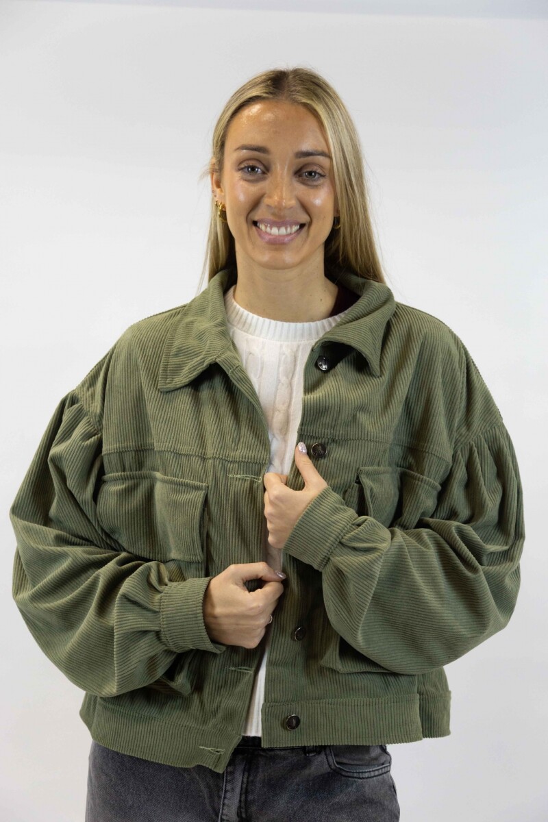 Campera Pana Princess Verde