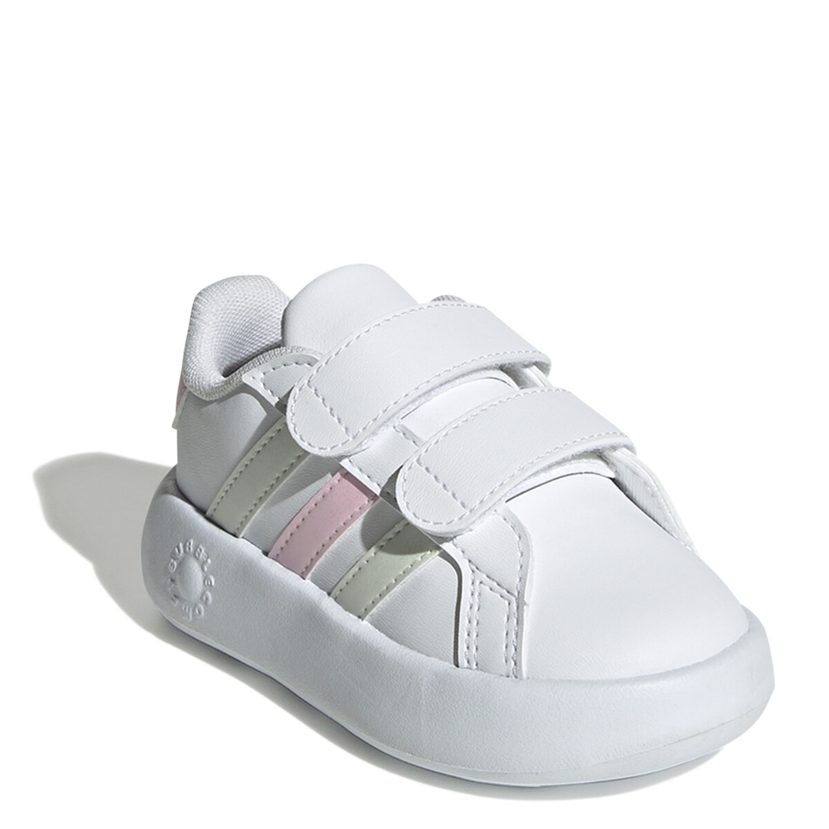 Championes Infantiles Adidas Grand Court 2.0 - Blanco - Beige - Rosado 