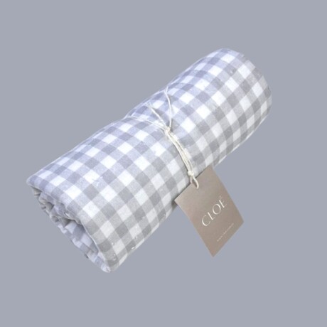 Muselina Swaddle Vichy Gris