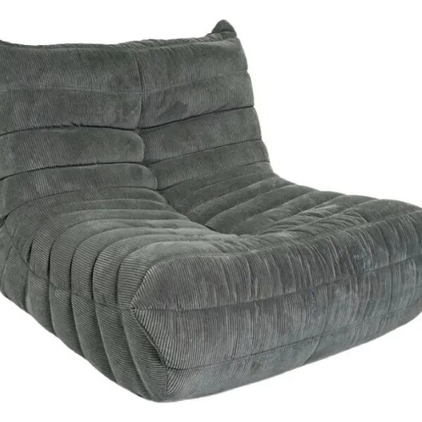 Sillón Toggo 1 Cuerpo Lazy Sofa Puff Corderoy Living Gris 1