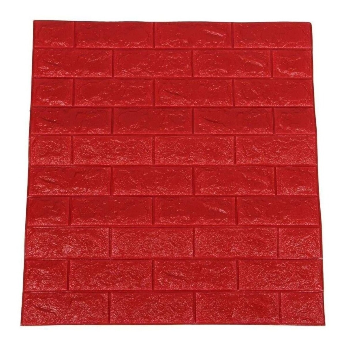 Revestimiento Pared Adhesivo Facil Colocacion Piedra X30 Un - Color Variante Rojo 