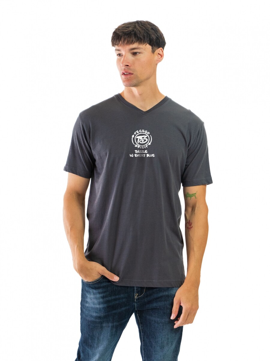 Remera Estampada C/V BGDH REVB-21 - Grafito/ Letras 088 
