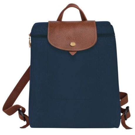 Longchamp -Mochila Longchamp plegable de nylon con cierre, Le pliage M Azul