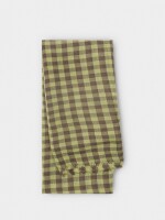 Pañuelo Jacquard A Cuadros Con Lana lima