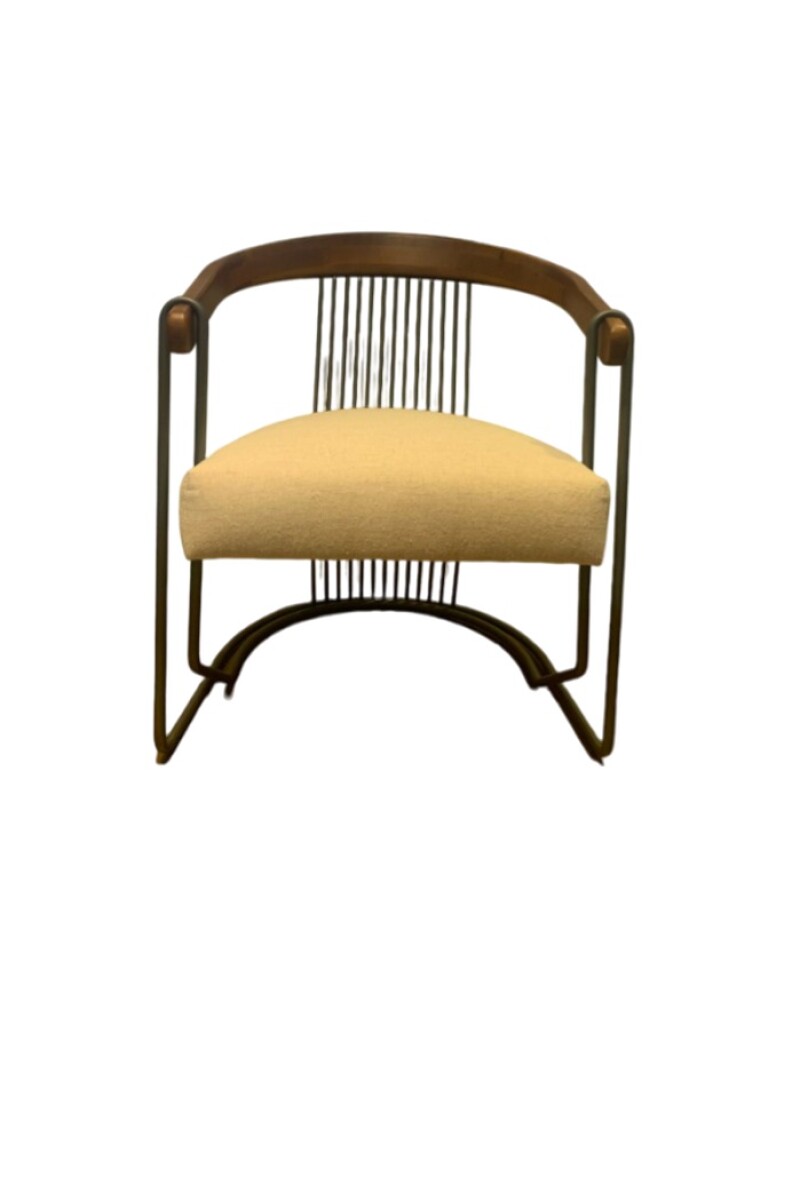 BUTACA MODELO HARPA - MADERA CLARA - TAPIZADO TELA CLARA 