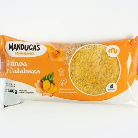 Hamburguesas Veganas Quinoa y Calabaza 4 Unidades Manducas Hamburguesas Veganas Quinoa y Calabaza 4 Unidades Manducas