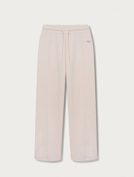 PANTALÓN CON CINTURA ELASTIZADA - BLANCO BLANCO