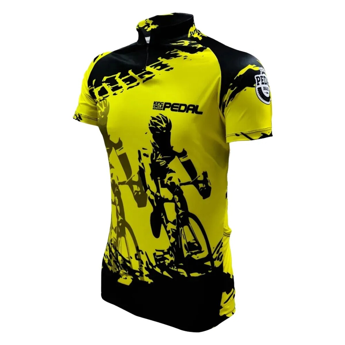 Camiseta de ciclismo con bolsillos - Amarillo 