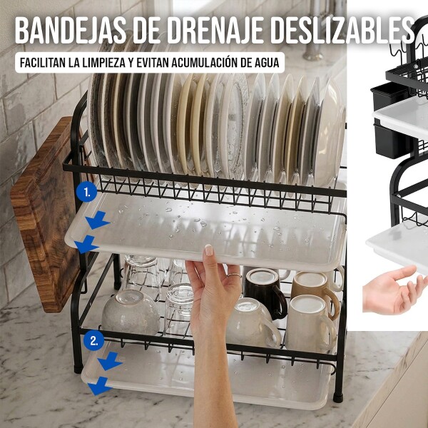 Escurridor de Platos Seca Vajilla Y Cubiertos Mesada Cocina De 2 Niveles Imback Escurridor de Platos Seca Vajilla Y Cubiertos Mesada Cocina De 2 Niveles Imback