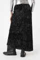 FALDA MIDI DE LENTEJUELA Negro