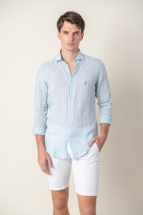 Camisa Lino Slim Fit Leeds