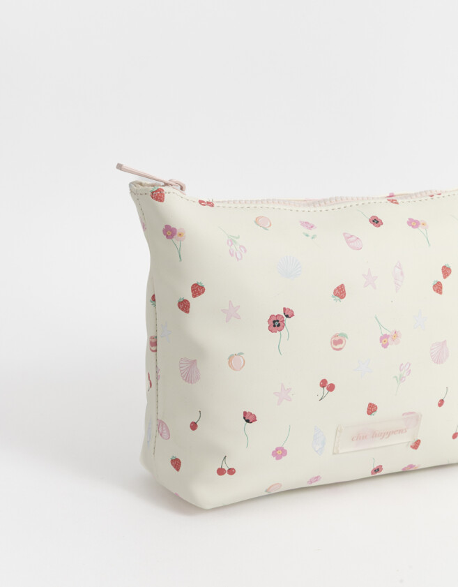 Porta Cosméticos Portacosméticos Con Tag - Estampado Flores