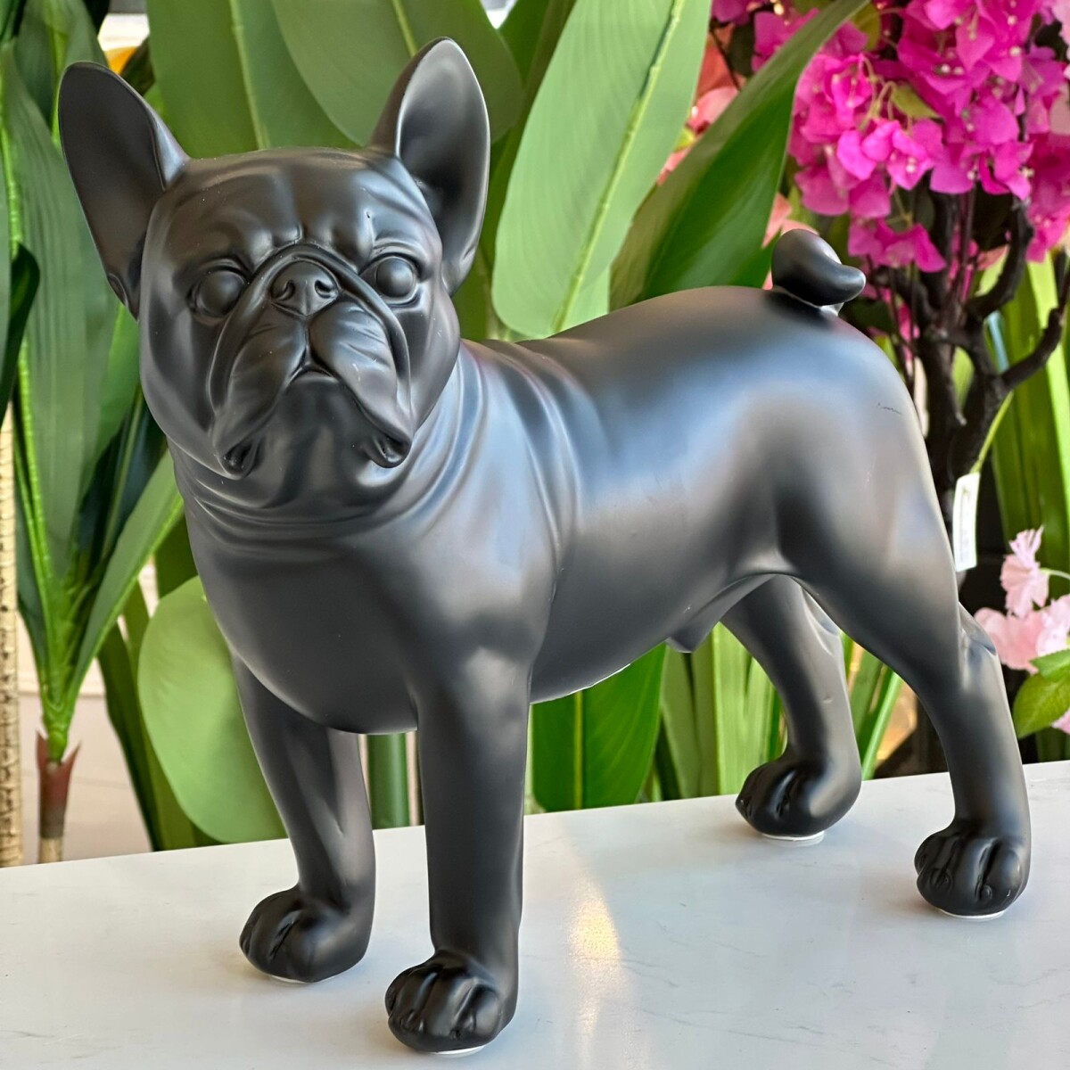 Bulldog Frances Decorativo Resina Altura 31cm x Largo 28cm x Ancho 13cm 