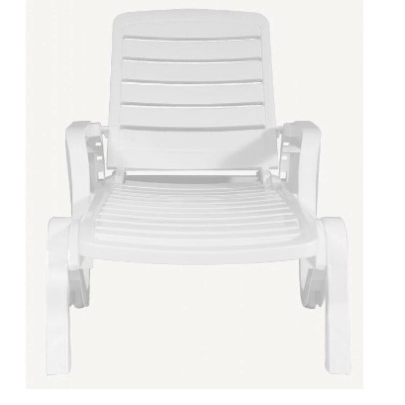Reposera Apilable Jardín Piscina Reclinable Blanca Pvc Blanco Reposera Apilable Jardín Piscina Reclinable Blanca Pvc Blanco