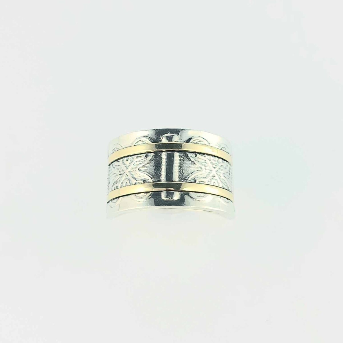 Anillo de plata 925 y double en oro 18 ktes. 