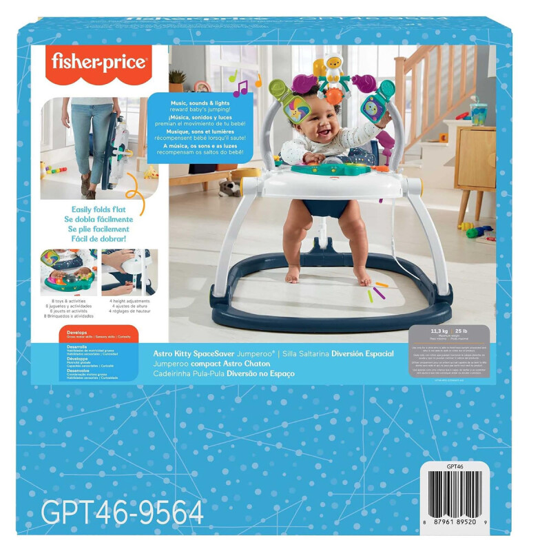 Fisher-Price Saltador Astro Gatito, Centro de Actividades con Accesorios, Luces y Sonidos Fisher-Price Saltador Astro Gatito, Centro de Actividades con Accesorios, Luces y Sonidos