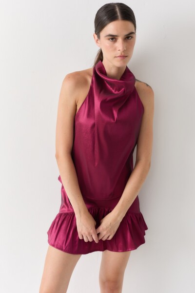 TOP HALTER PARTY Morado