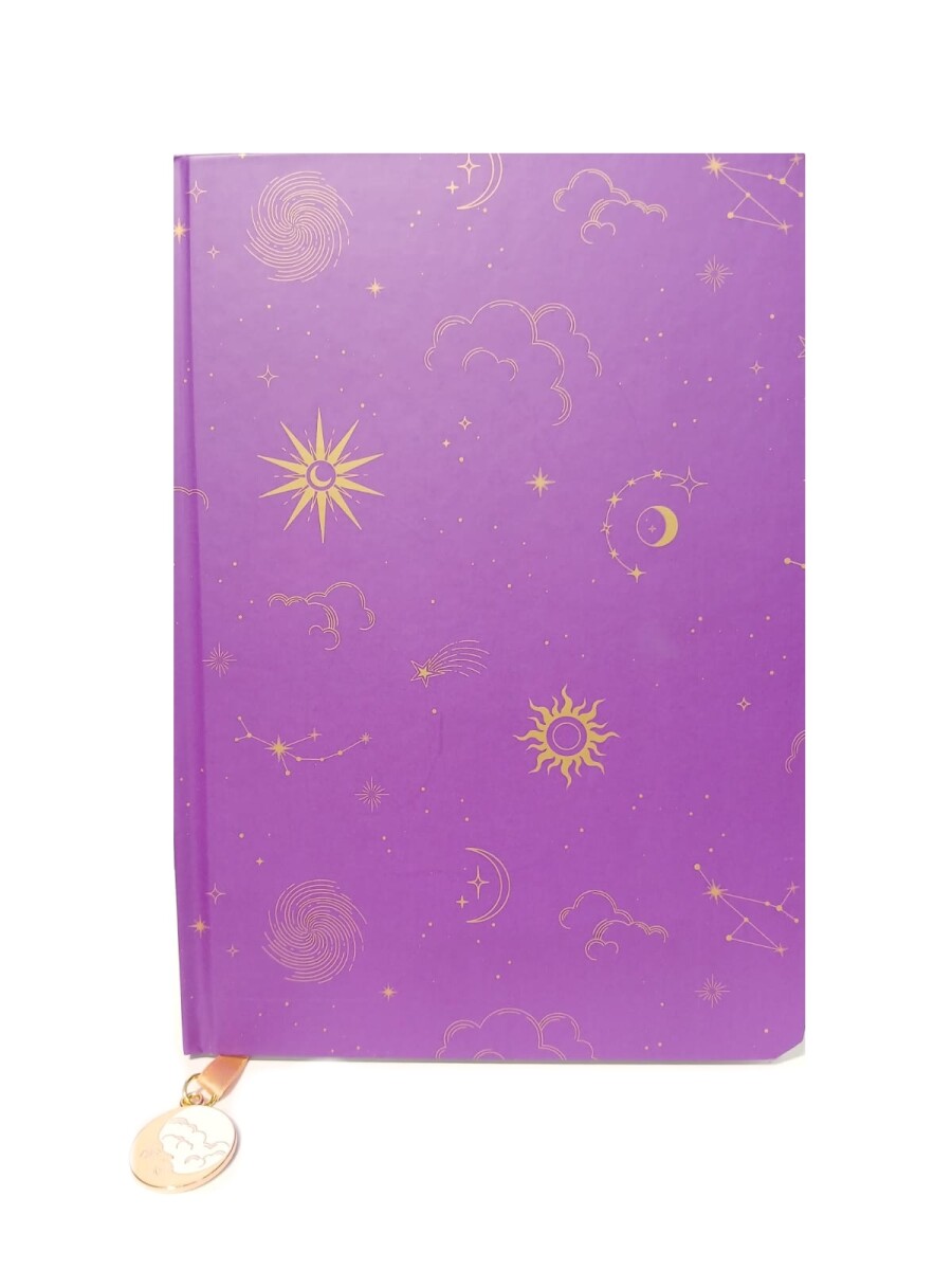 Cuaderno lunar tapa dura A5 - violeta 