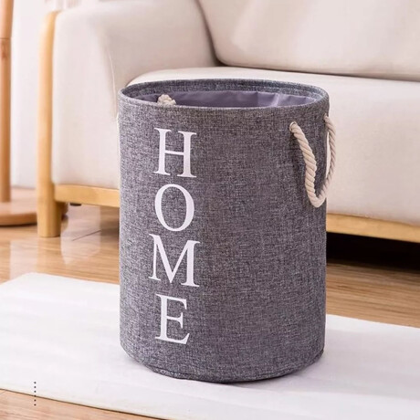 Bolsa Cesta Organizadora Plegable para Lavandería Hogar Home Gris Oscuro