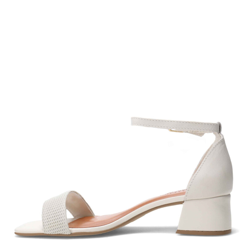 Sandalias de Mujer Bottero con Taco Bajo y Pulsera Blanco