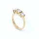 Anillo en oro 18k amarillo y 3 brillantes Anillo en oro 18k amarillo y 3 brillantes